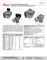 Thumbnail of document Manual - DCV/RDCV Diaphragm Valve